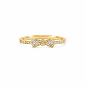 Adjustable Bow Knot Crystal Ring