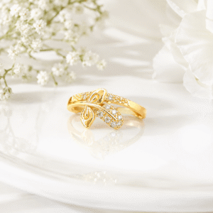 Adjustable Floral Leaf Ring