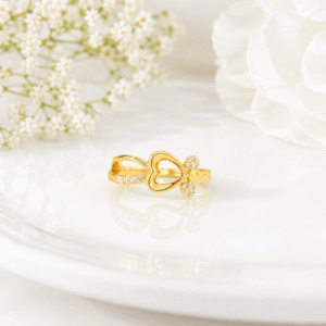 Adjustable Double Heart Ring