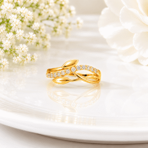 Adjustable Leaf Vine Ring