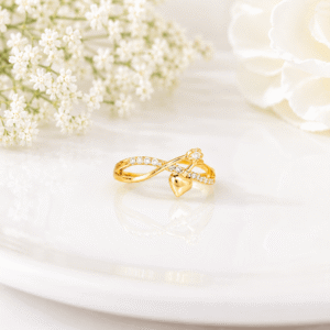 Adjustable Heart Twist Ring