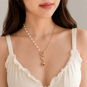 Butterfly Pearl Drop Necklace