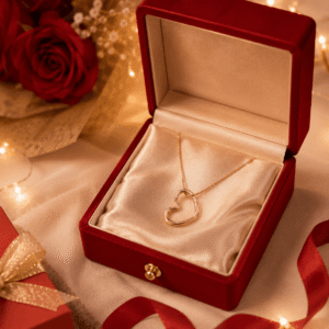 Minimalist Open Heart Pendant Necklace