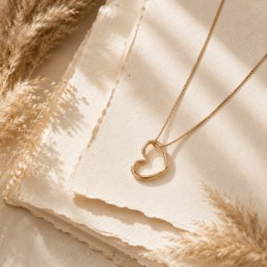Minimalist Open Heart Pendant Necklace
