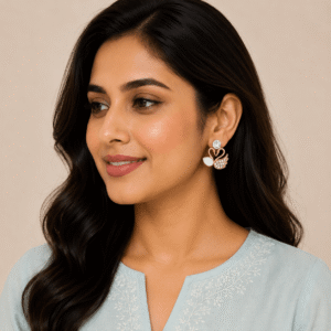 White Swan Drop Earrings