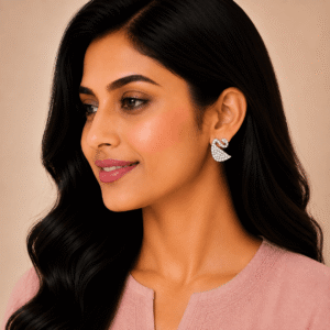Crystal Swan Stud Earrings