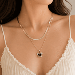 Clover Charm Layered Necklace