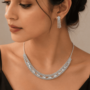 Crystal Fringe Choker Set