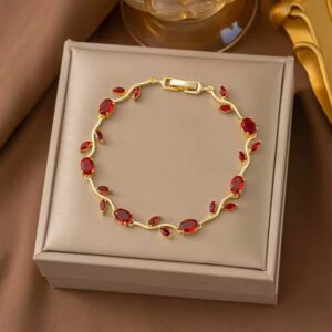 Ruby Tulip Bracelet