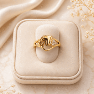 Linked Hearts Statement Ring