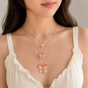 Pearl Daisy Charm Necklace