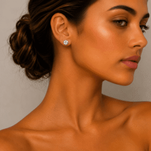 Solitaire Diamond Stud Earrings