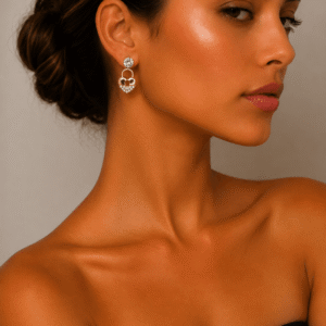 Heart Lock Drop Earrings