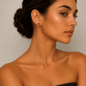 Black Butterfly Stud Earrings
