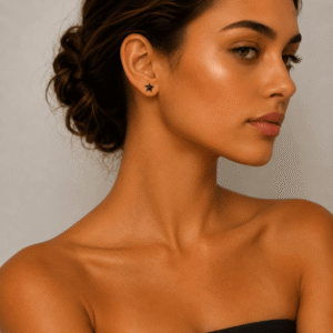 Black Star Stud Earrings