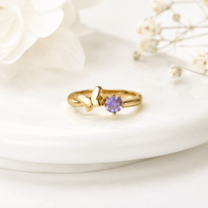 Adjustable Butterfly Crystal Ring